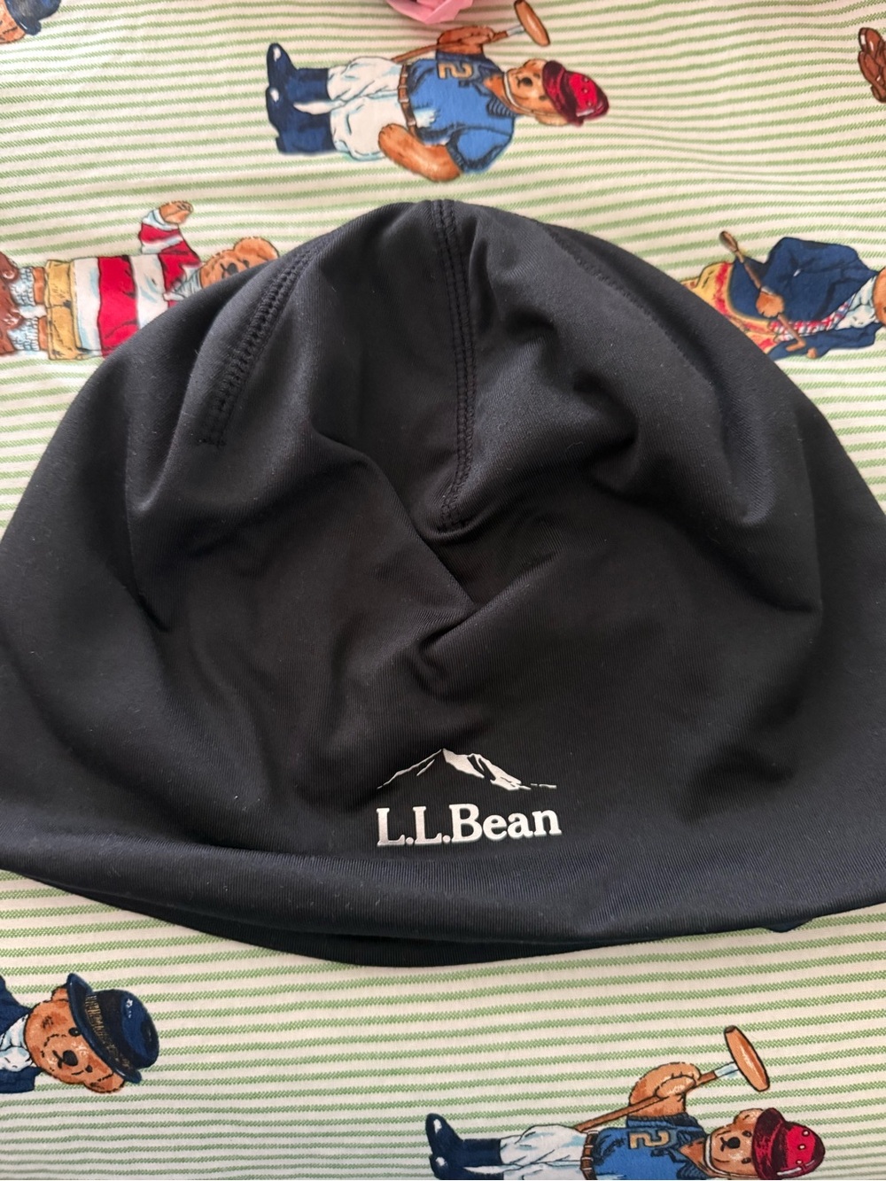 L.L. Bean Black Logo Beanie